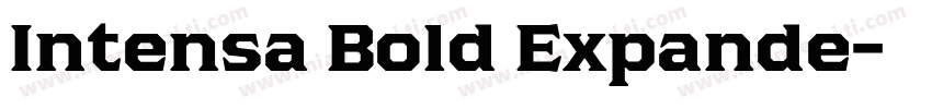 Intensa Bold Expande字体转换